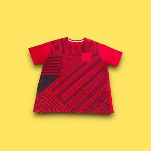 Red Geometric Men's Shirt